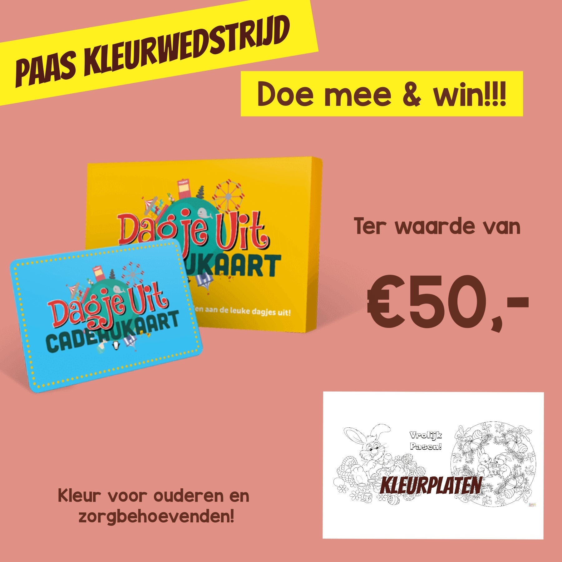 Win 50,- cadeaukaart met Paas kleurwedstrijd!