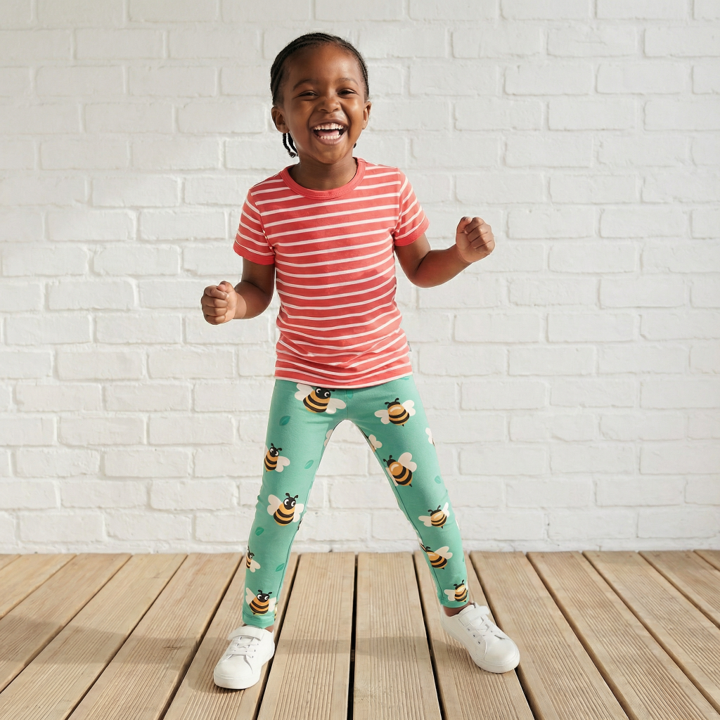 kinder leggings biologisch katoen zacht flexibel Scandinavisch