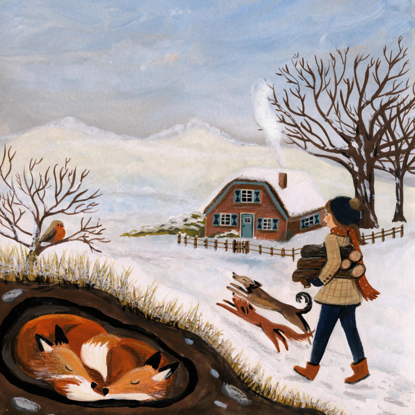 Toverplaten silhouetten Winter – Waldorf Wintertafel & Sfeervolle Illustraties