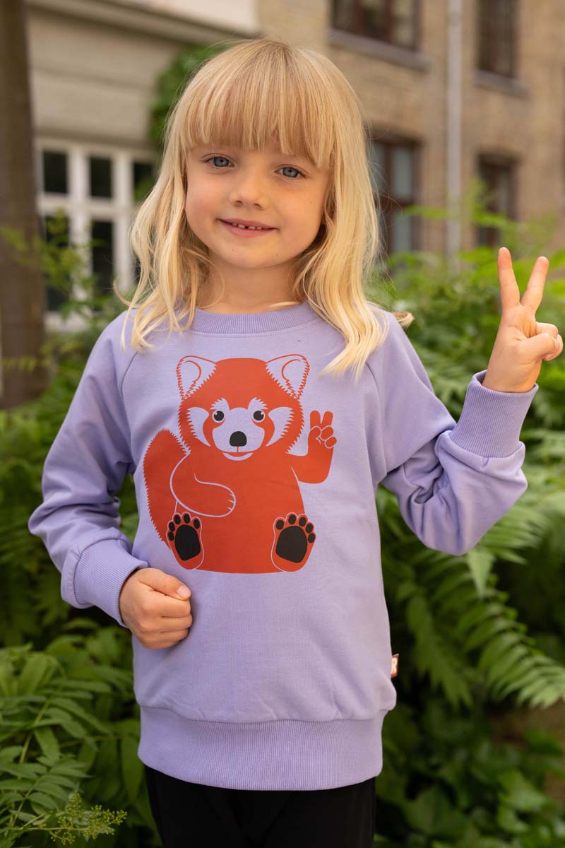 Trui Dyrbellow Sweat Purple PEACE ROED PANDA - Danefae / DYR