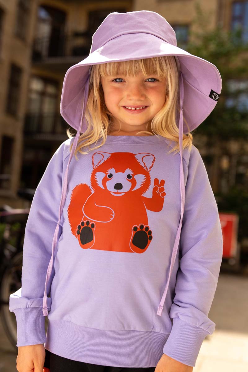 Trui Dyrbellow Sweat Purple PEACE ROED PANDA - Danefae / DYR