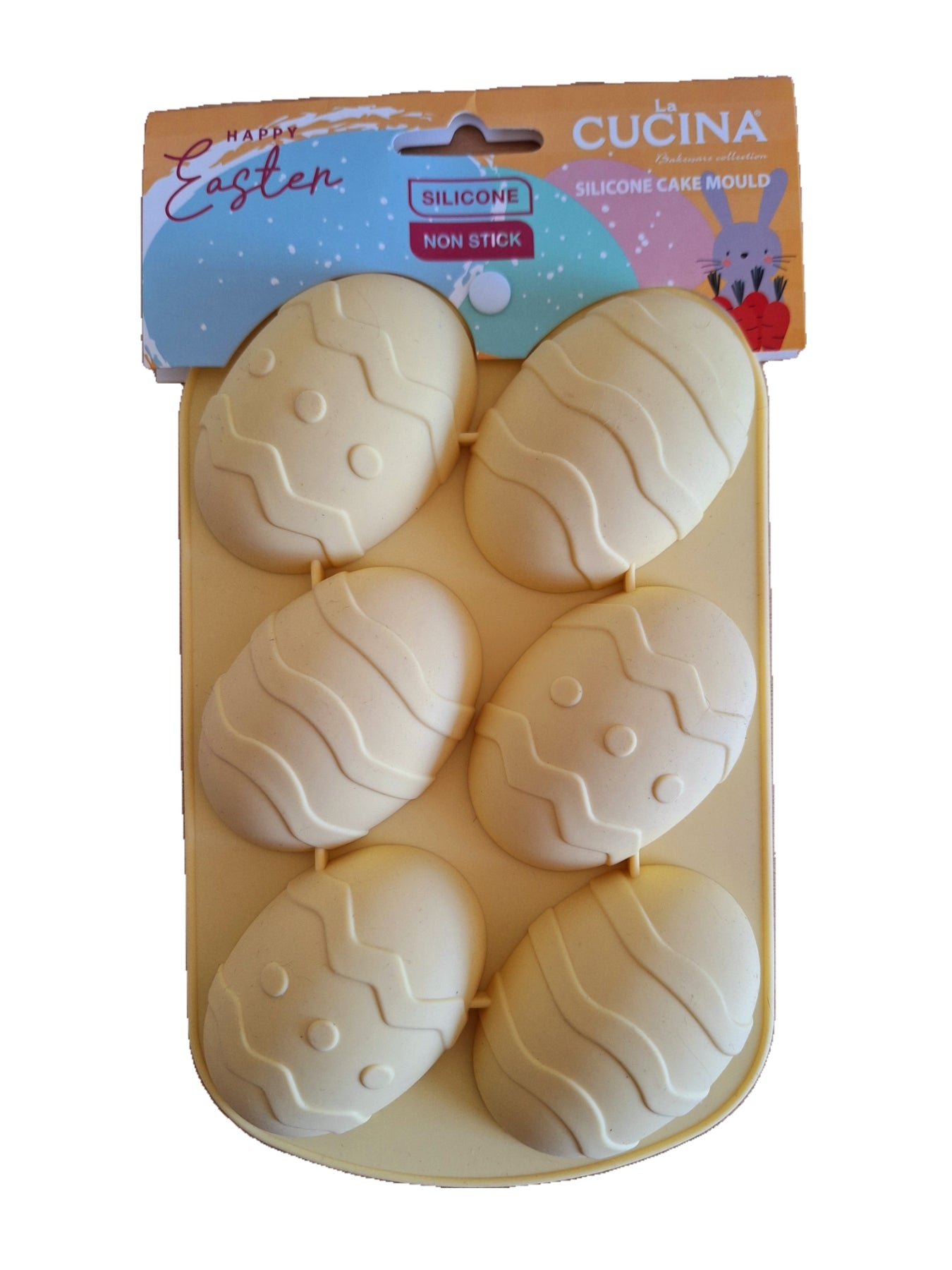 Bakvorm Siliconen Paaseieren Klein 6 Geel - La Cucina