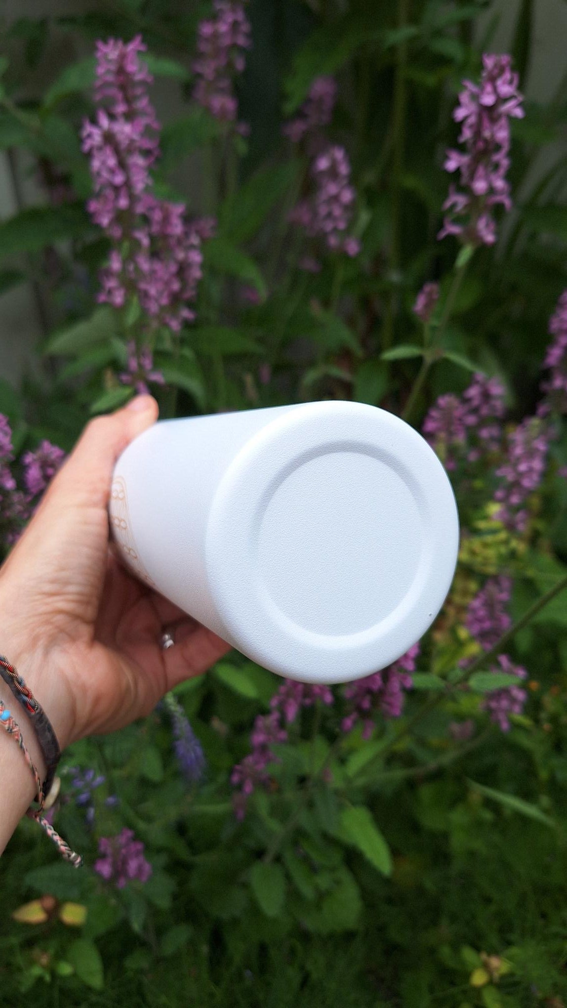 Bodhi Drinkfles RVS "Flower of Life" White 700 ml - Bodynova