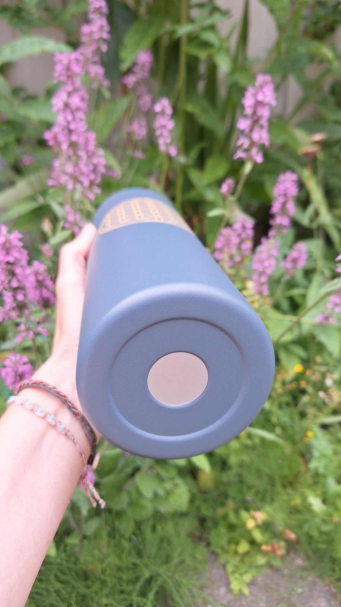 Bodhi Thermosfles "Flower of Life" Antraciet 1000 ml - Bodynova