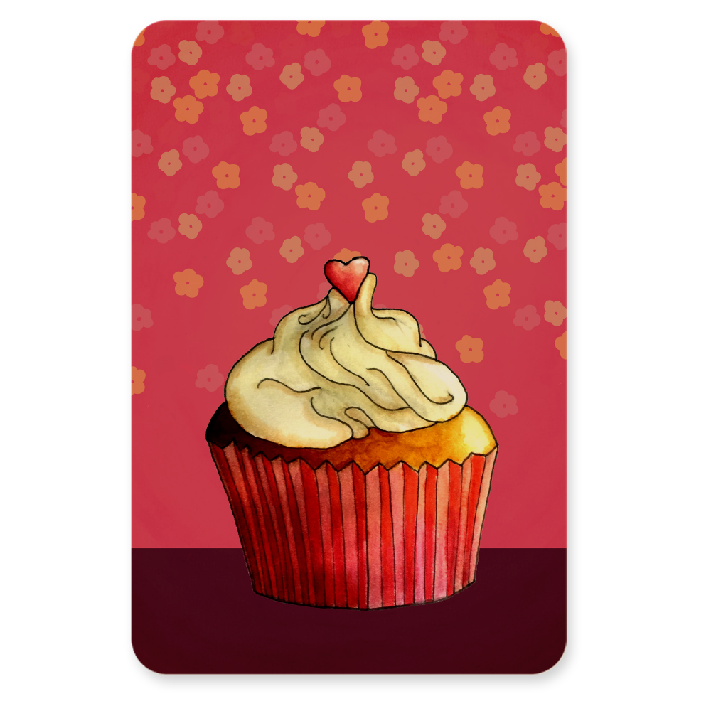 Postkaart Cupcake Hartje - Silly Goose