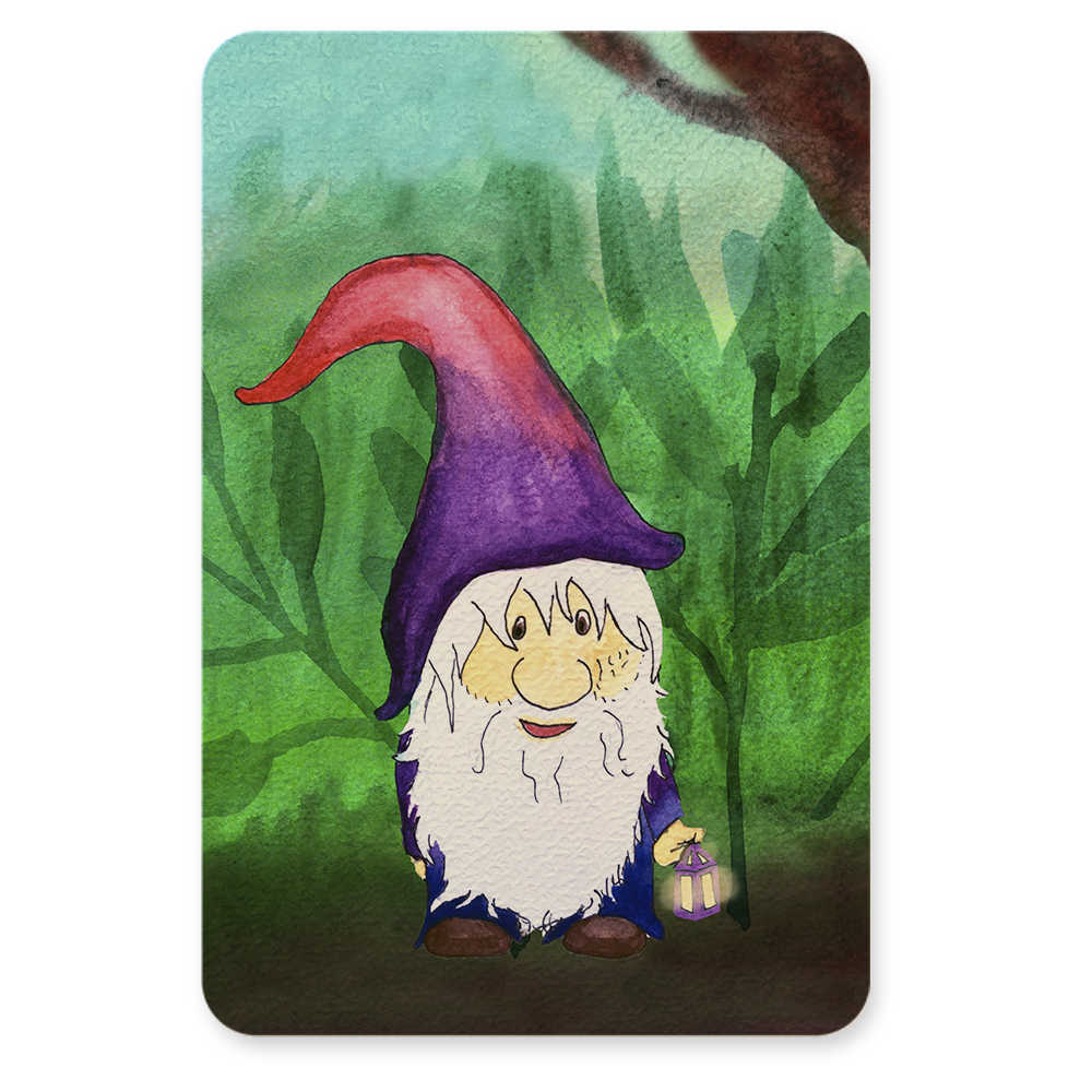 Postkaart Gnome - Silly Goose