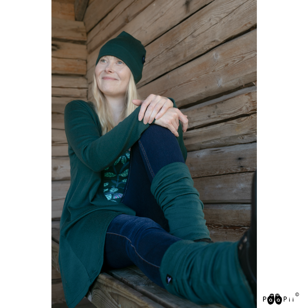 Beenwarmers / Leg Warmers 100% Merinowol Dark Green – Paapii Design