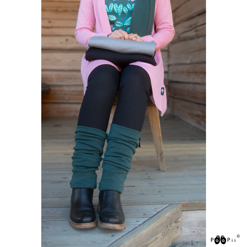 Beenwarmers / Leg Warmers 100% Merinowol Dark Green – Paapii Design