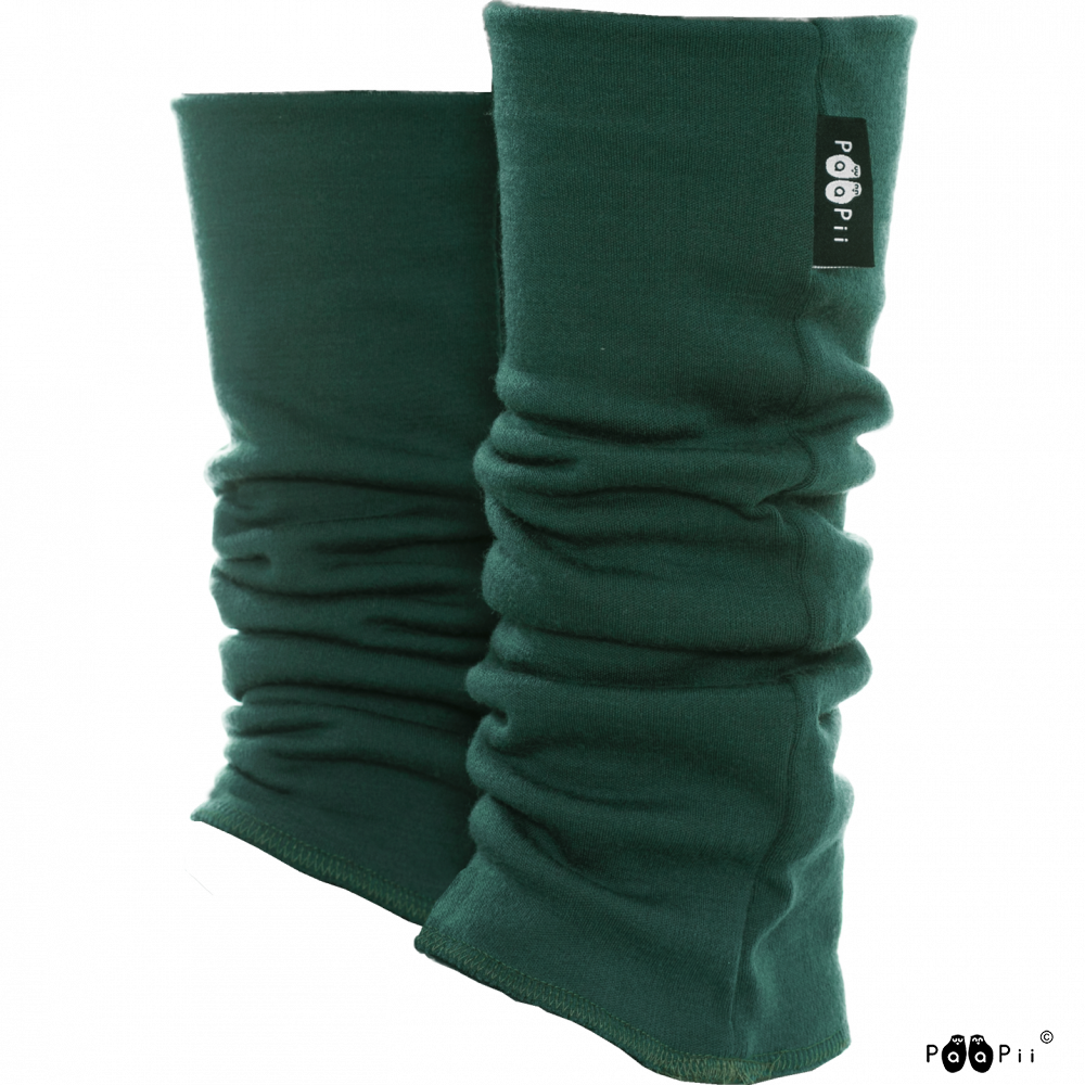 Beenwarmers / Leg Warmers 100% Merinowol Dark Green – Paapii Design