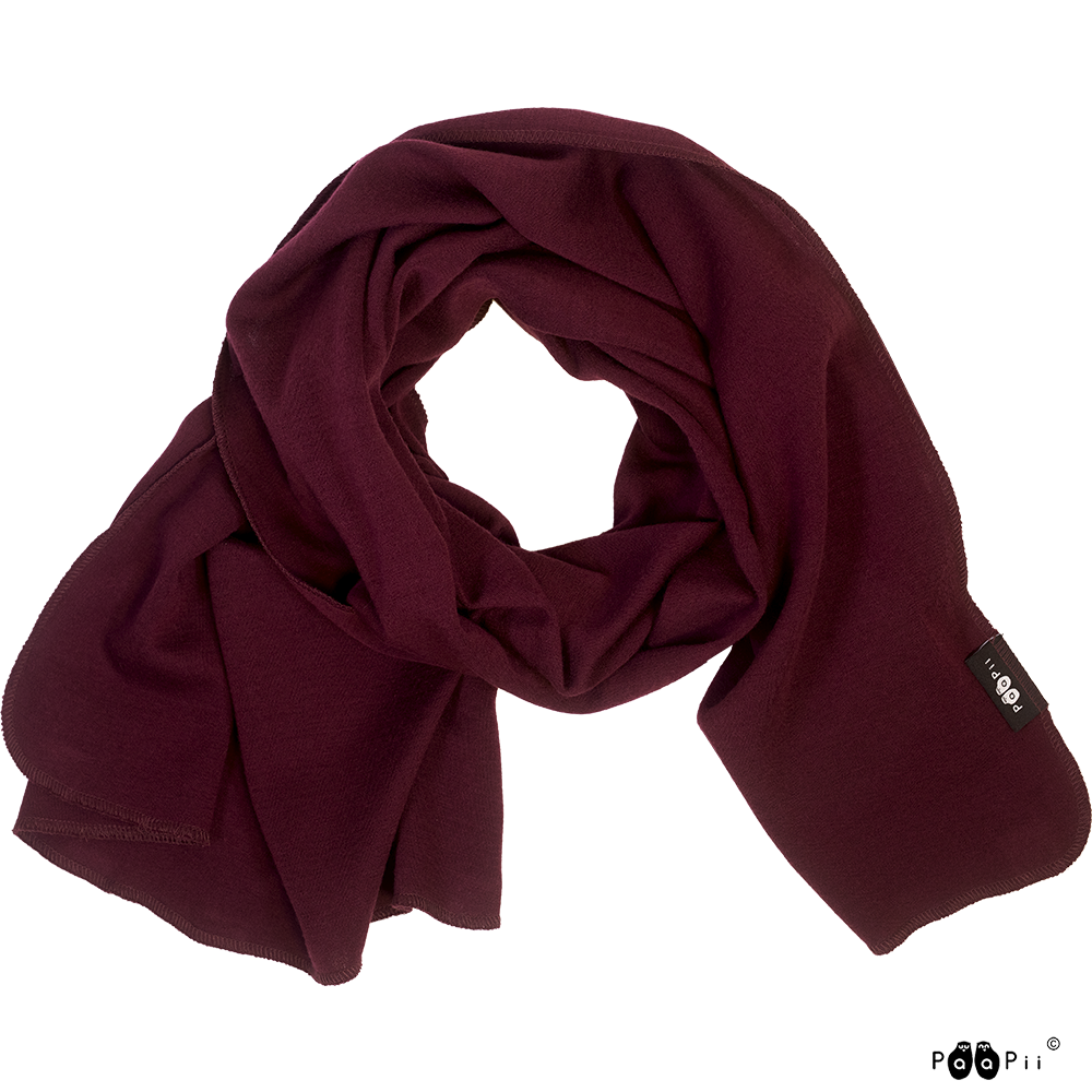 Sjaal / Scarf 100% Merinowol Beetroot – Paapii Design