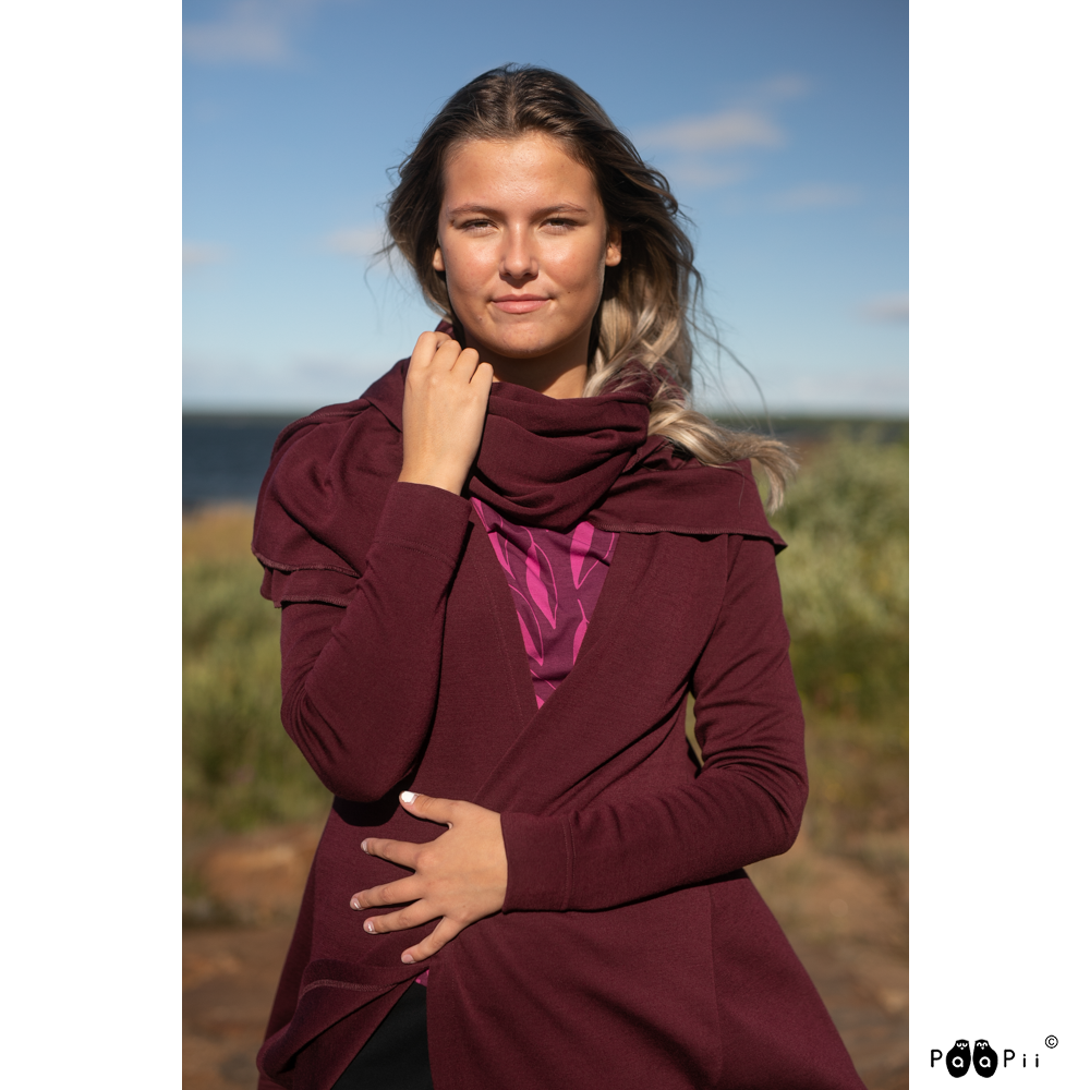 Sjaal / Scarf 100% Merinowol Beetroot – Paapii Design