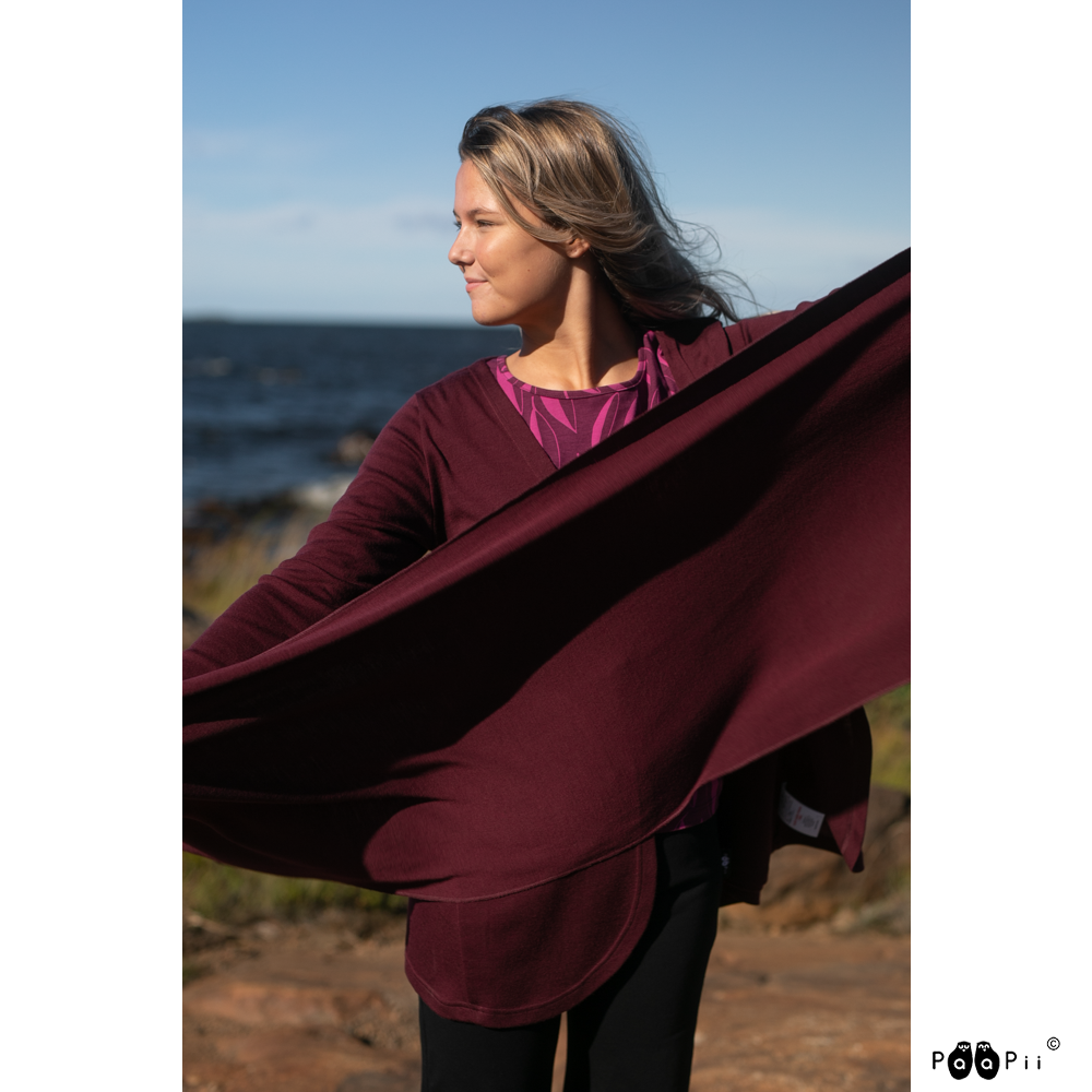 Sjaal / Scarf 100% Merinowol Beetroot – Paapii Design