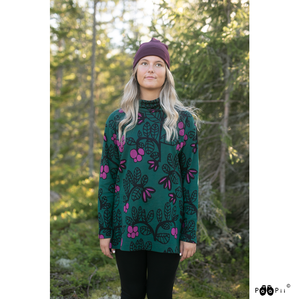 Muts / Beanie merinowol Beetroot – Paapii Design
