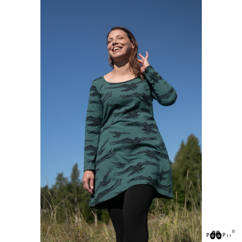 Tuniek SUMU Tunic Crow Dark Green S-XXXL - Paapii Design