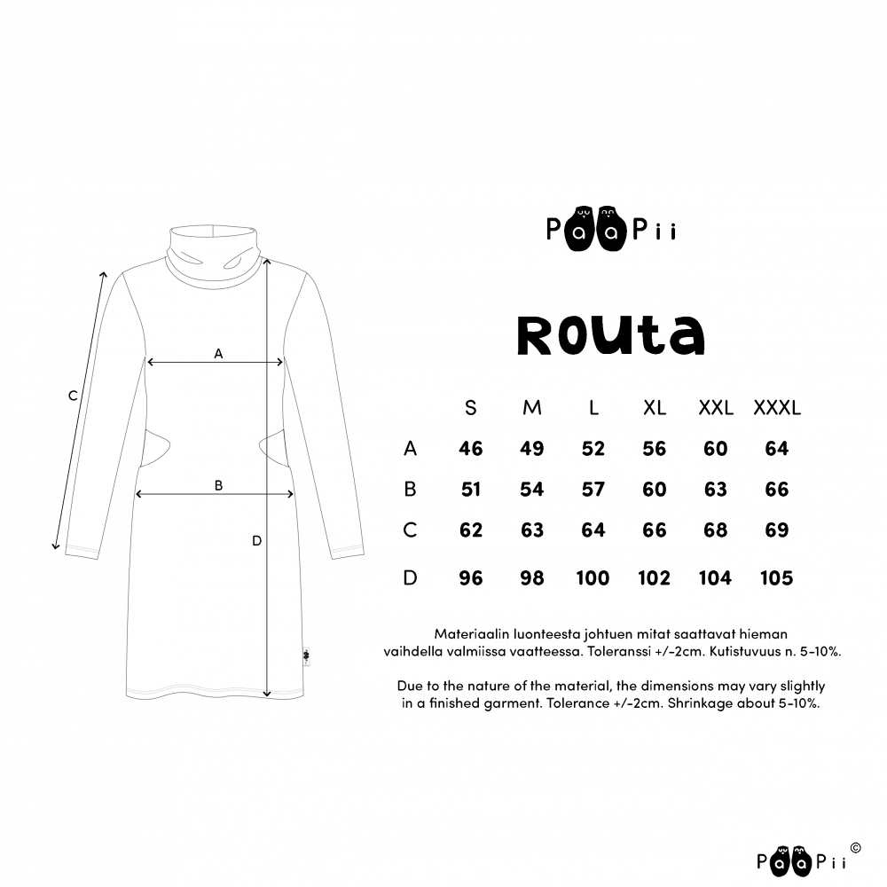 Jurk ROUTA knit dress Rose Beetroot S-XXXL - Paapii Design