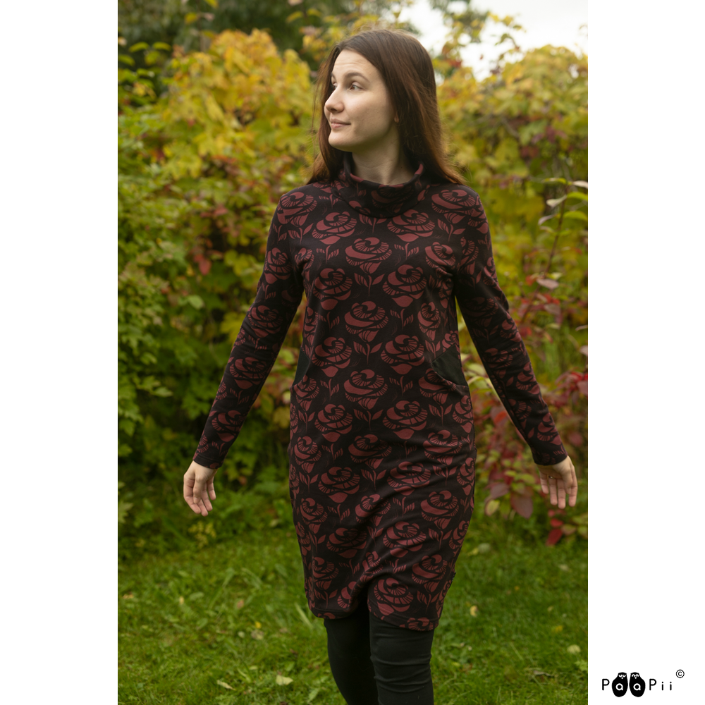 Jurk ROUTA knit dress Rose Beetroot S-XXXL - Paapii Design