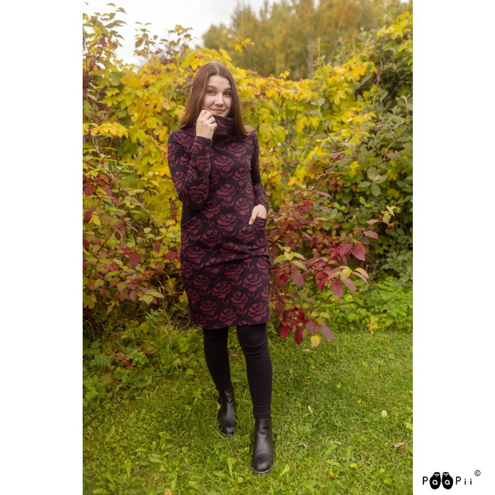 Jurk ROUTA knit dress Rose Beetroot S-XXXL - Paapii Design