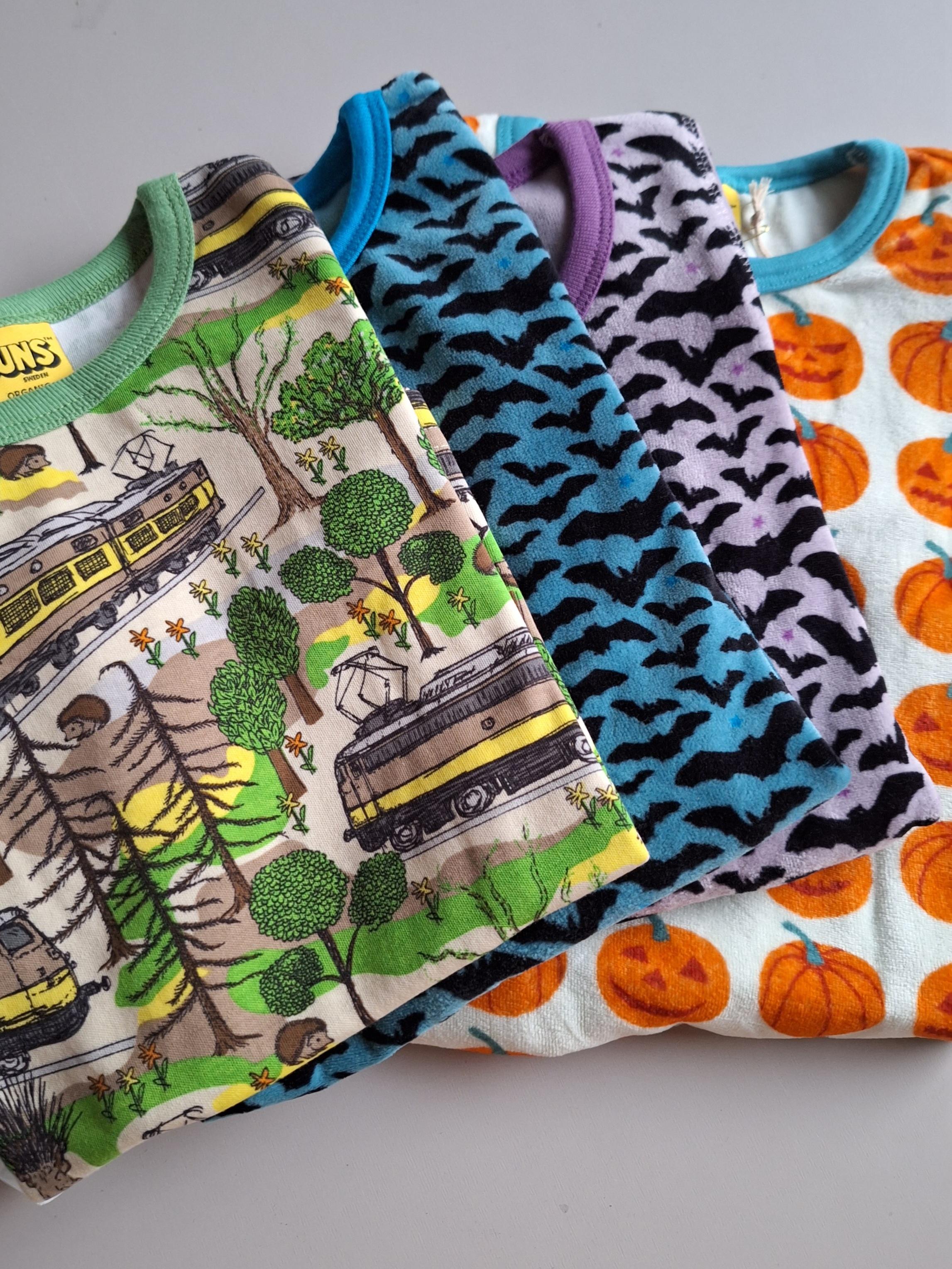 Jurk / Velour Dress Pumpkins Blue - Duns Sweden