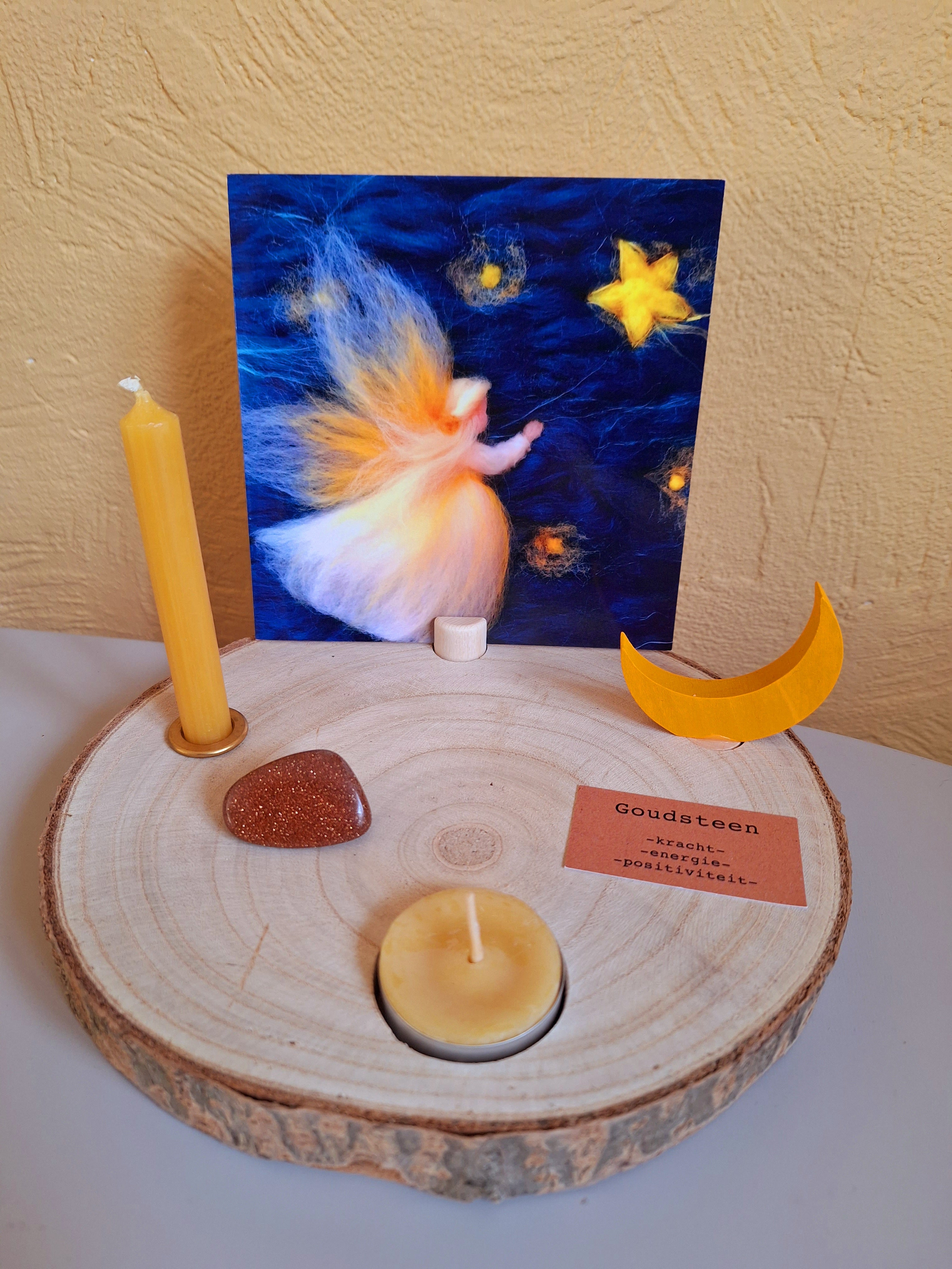 Giftset - Engel tafereel plankje – Het Wol Feetje, Grimm's & Sidedish