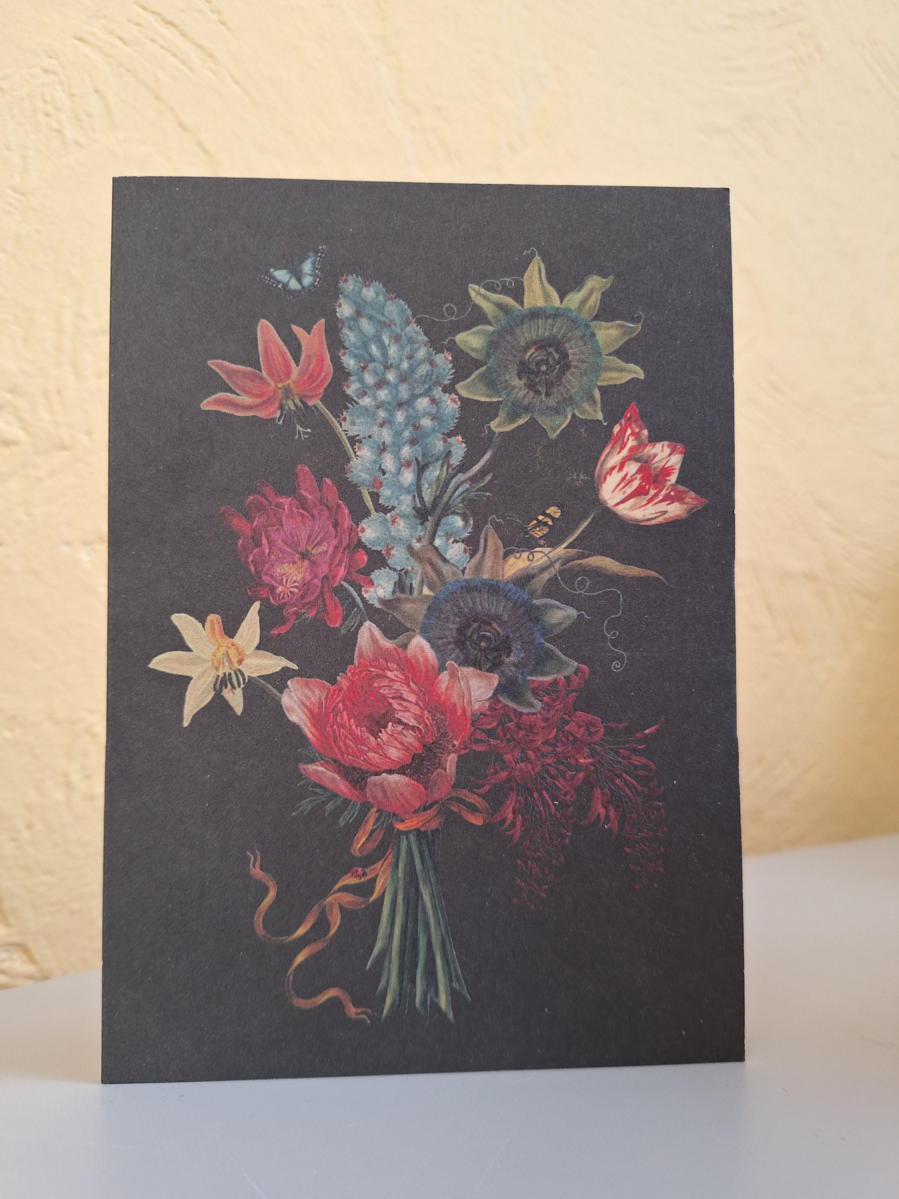 Wenskaart Blanco bloemen - Aardkaart