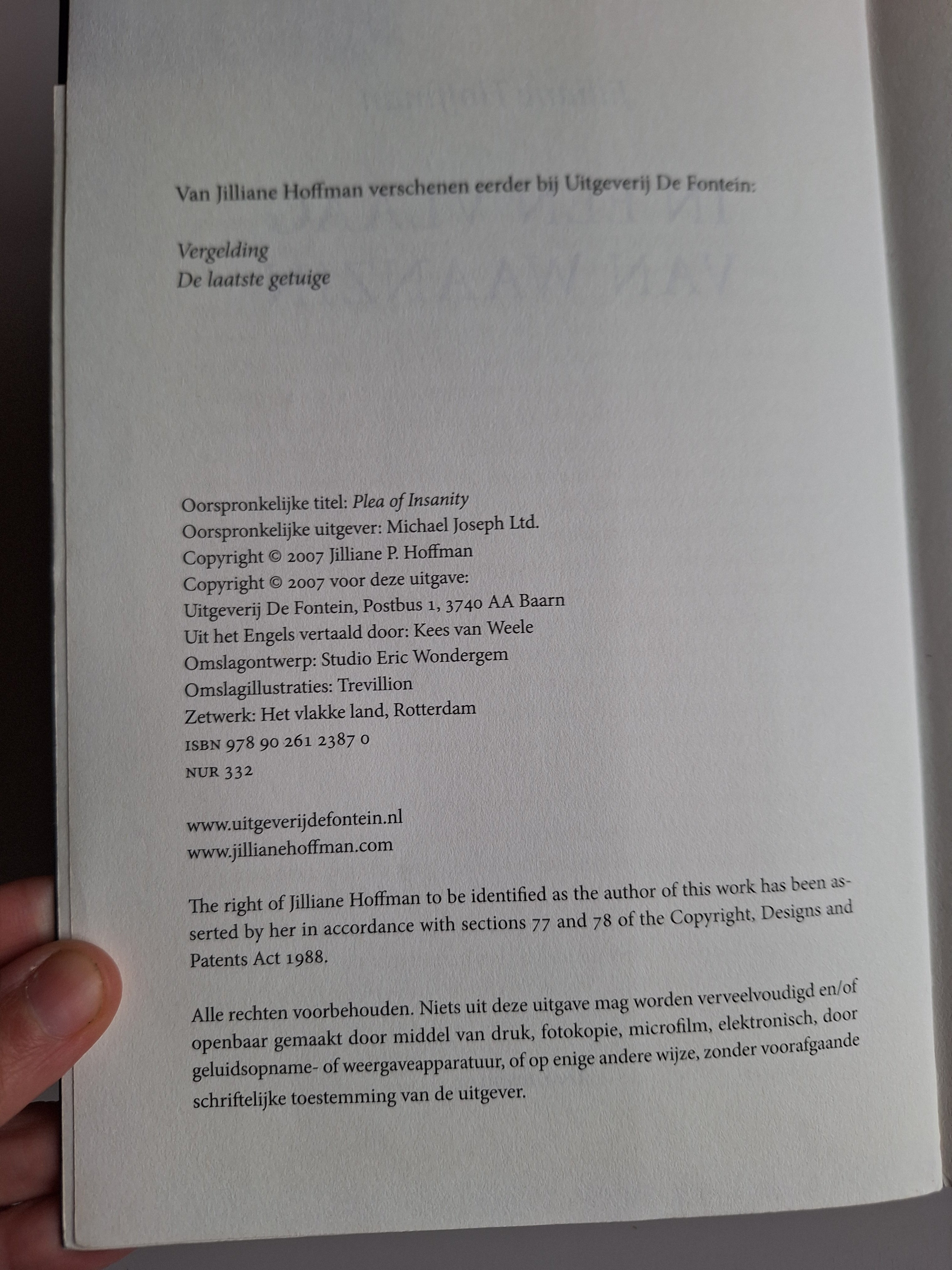 In een vlaag van waanzin - Jilliane Hoffman - 2dehands gebruikt