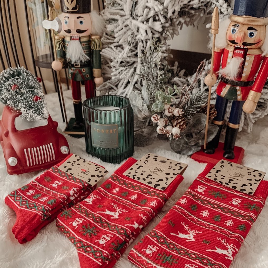 Elves & Reindeers Socks / Baby / Kids / Adult - Faves. Socks&Friends
