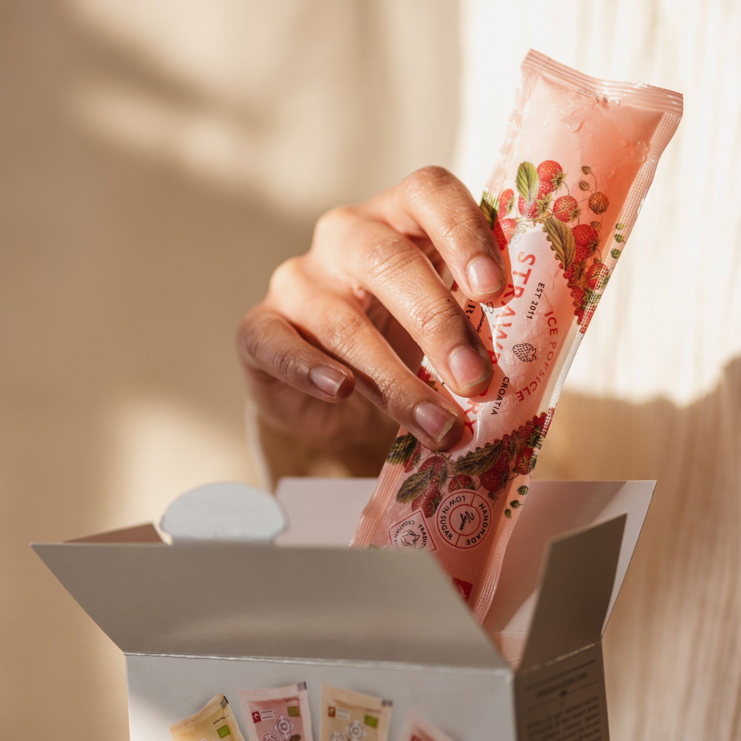 BIO Aardbei IJslolly / Strawberry Ice Popsicle 50ml – Agropošta