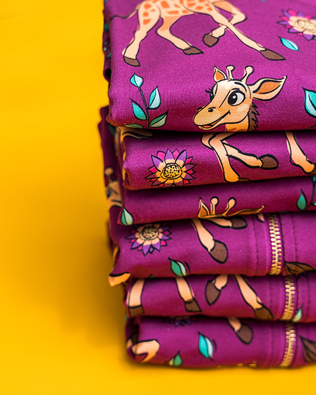 Jurk / Dress Giraffes Pink - Mullido