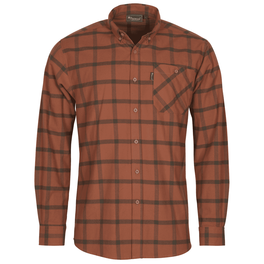 Blouse / Värnamo Flannel Shirt – Men - Terracotta - Pinewood