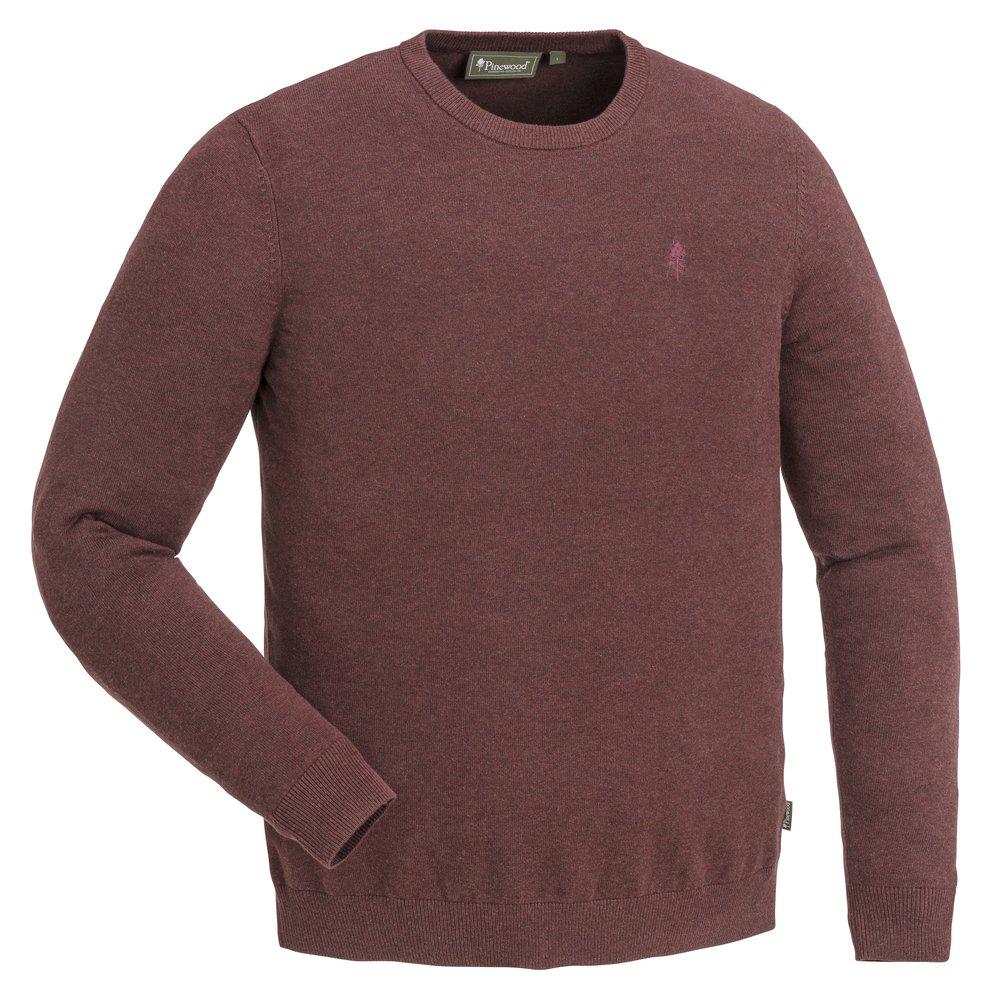 Värnamo Crewneck Knitted Sweater – Men - Dark Copper - Pinewood