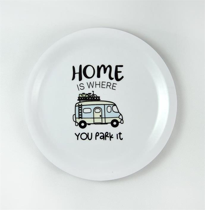 Onderzetter / Glasunderlägg kant Home is / Husbil – Mellow Design