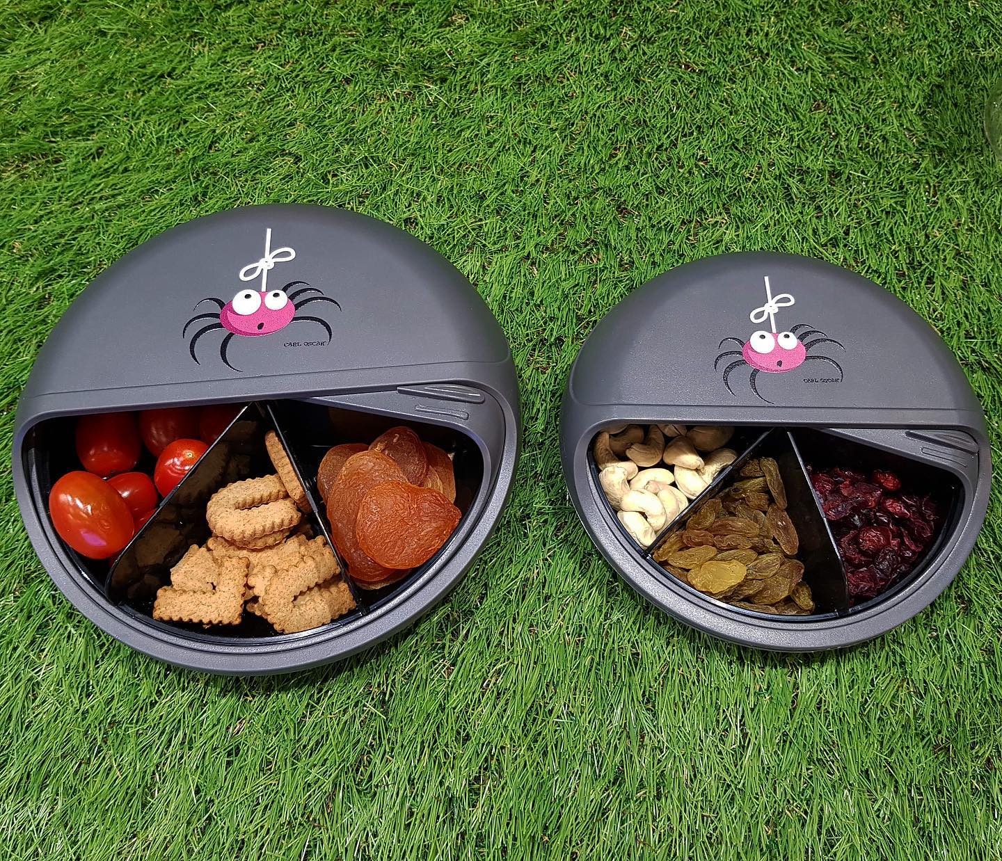 Kids SnackDISC™ Snacktrommel Spider Grey – Carl Oscar