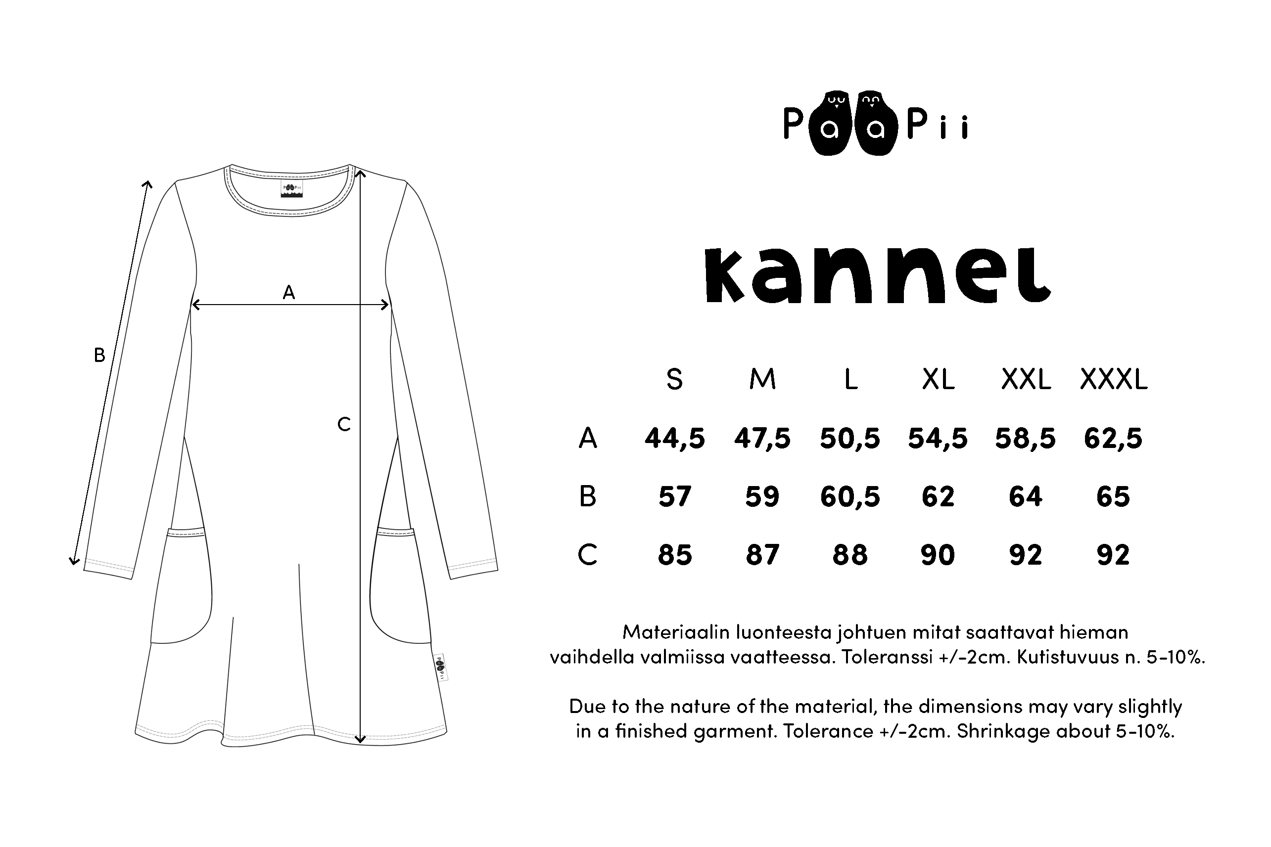 Tuniek KANNEL Tunic Buttercup Beetroot S-XXXL - Paapii Design