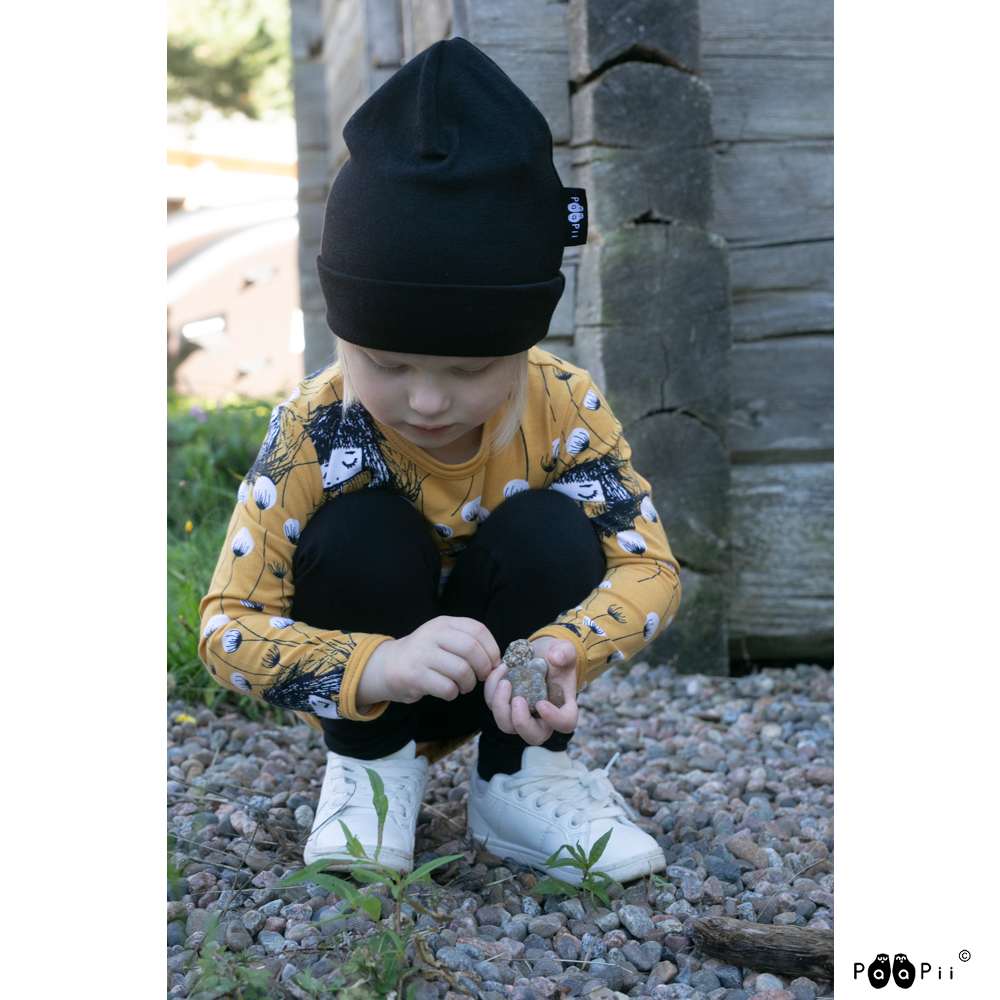 Muts / Beanie merinowol Black – Paapii Design