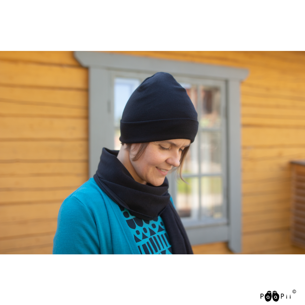 Muts / Beanie merinowol Black – Paapii Design