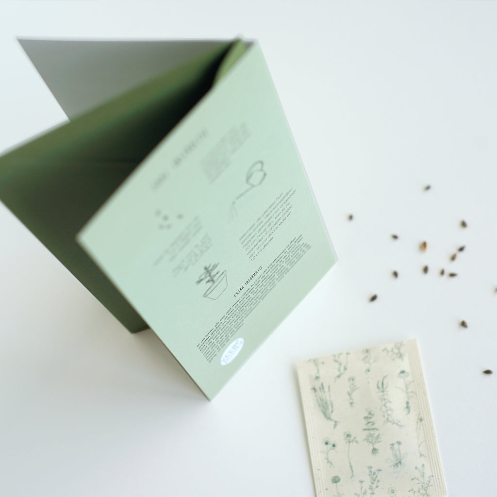 Wenskaart met zaden 'Fijne feestdagen' Dennenboom - Veer&Moon