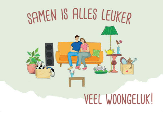 Wenskaart Samen is alles leuker - Aardkaart