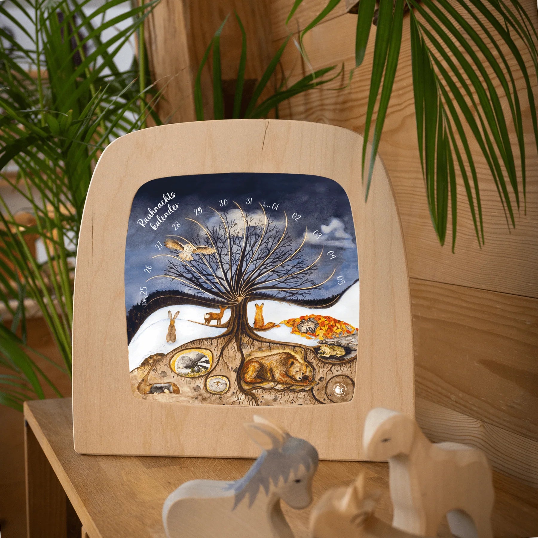 12 Heilige nachten Sonne Mond und Erde silhoutte – Toverlux