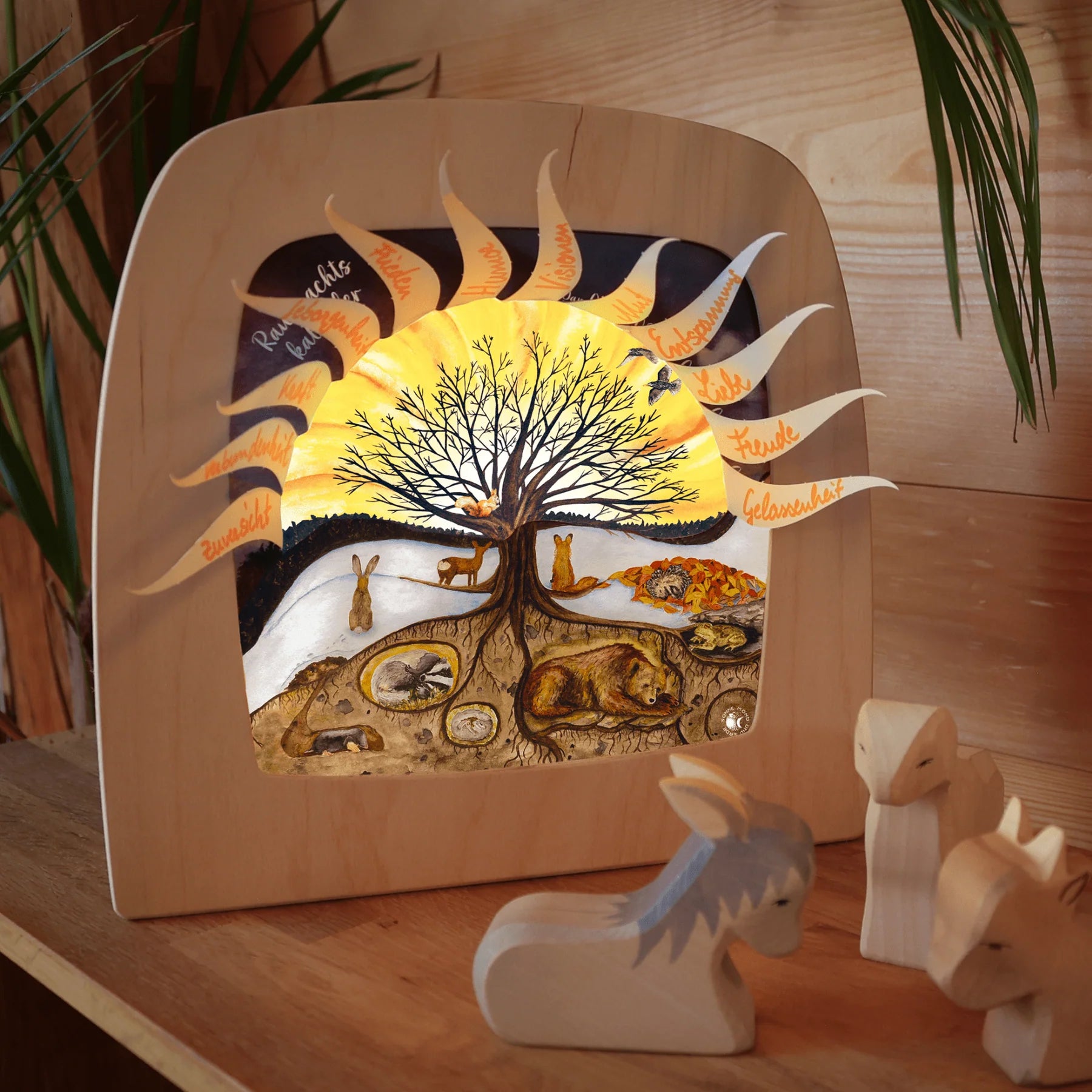 12 Heilige nachten Sonne Mond und Erde silhoutte – Toverlux