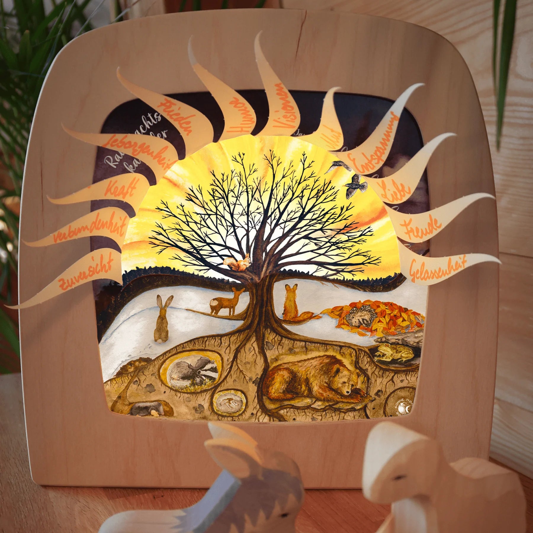 12 Heilige nachten Sonne Mond und Erde silhoutte – Toverlux