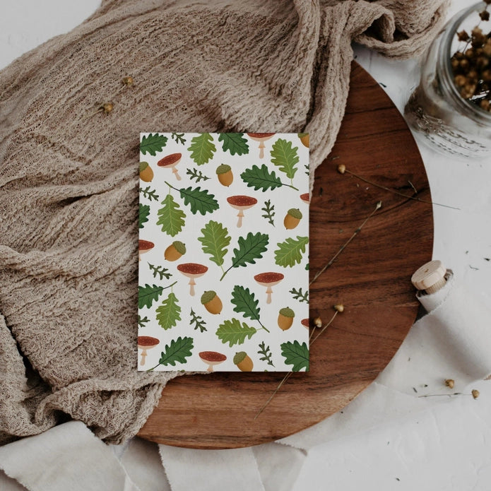 Ansichtkaart Herfst bladeren & paddenstoelen – Tilda & Theo