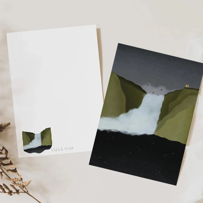 Ansichtkaart Waterval Skogafoss IJsland – Tilda & Theo