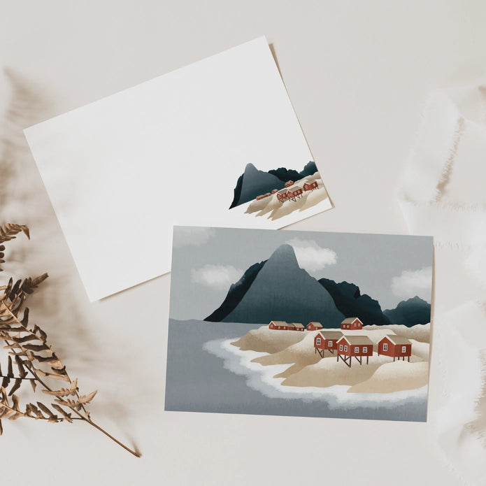Ansichtkaart Lofoten Noorwegen – Tilda & Theo