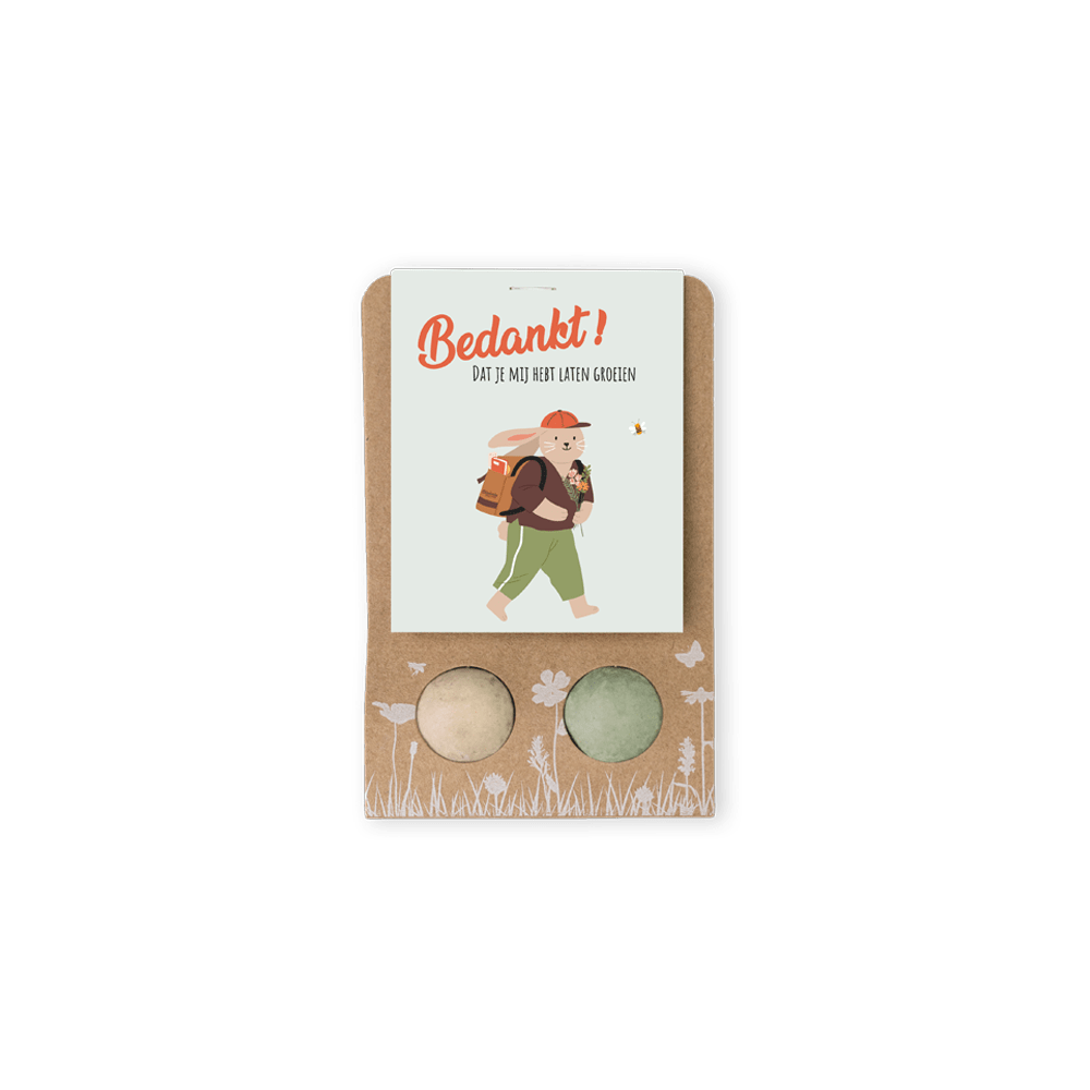 Zaadbommetjes Weggeefcadeautje "Bedankt" - Blossombs