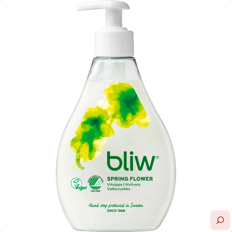 Bliw Vtsippa Spring Flower is een milde zeep met fruitig-bloemengeur met uitstekende hydraterende eigenschappen, gemaakt in Zweden en Nordic Swan-milieukeurmerk