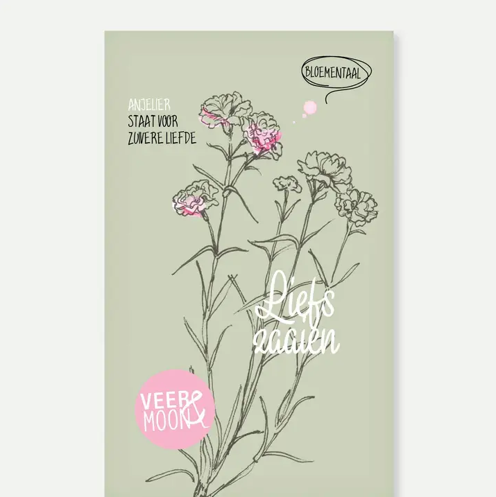 Bloemenzaden 'Liefs zaaien' met Anjelier - Veer&Moon