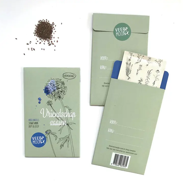 Bloemenzaden 'Vriendschap zaaien' met Vogeloogjes - Veer&Moon