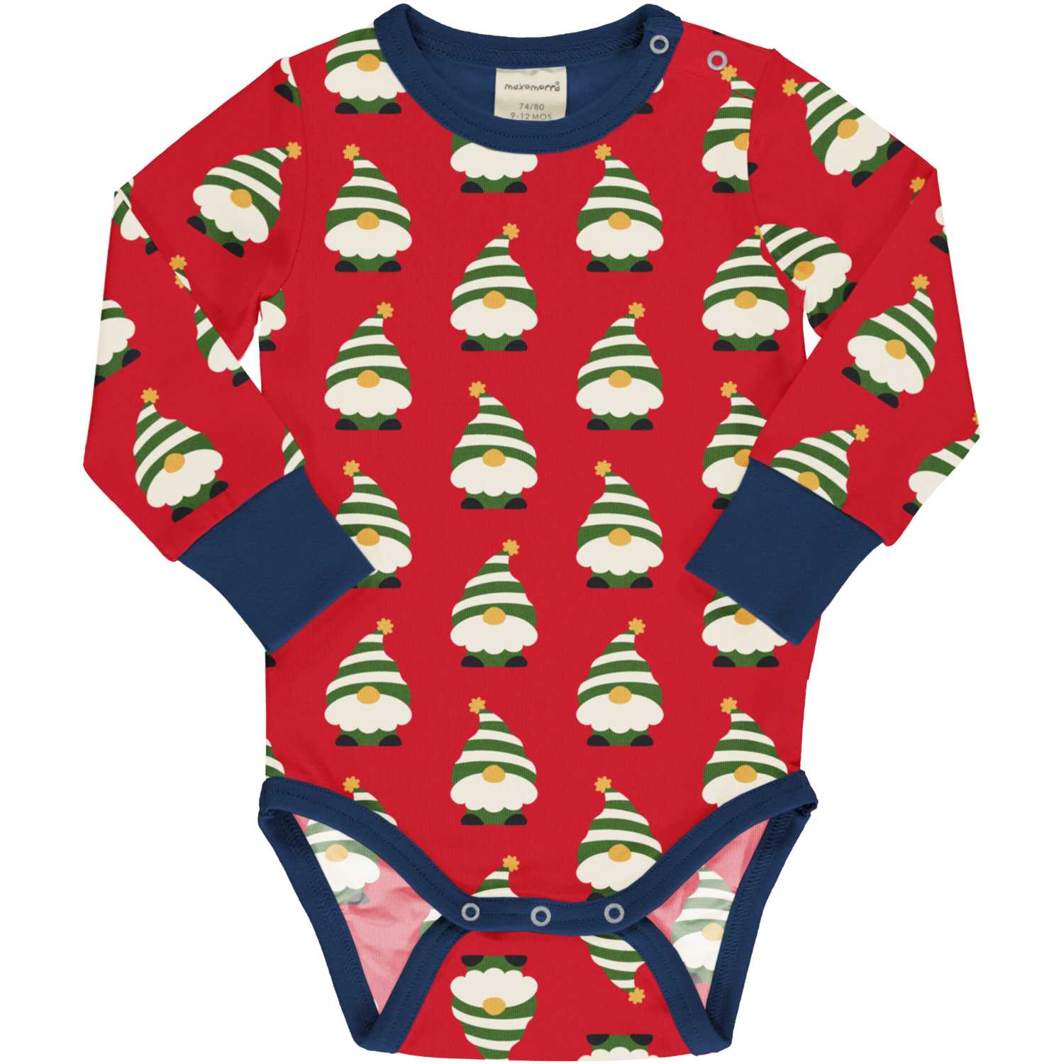 Body / romper LS Swedish Santa - Maxomorra