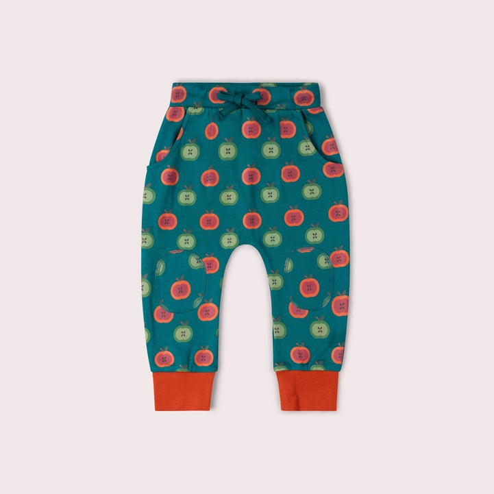 Little Green Radicals jogger Apple Picking biologisch katoen kind broek print appels