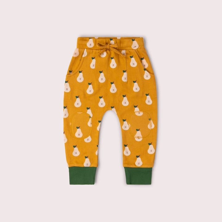 Little Green Radicals joggers summer pears biologisch katoen kind broek print peren